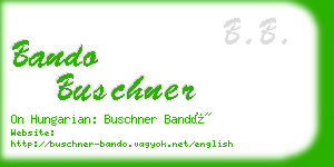 bando buschner business card